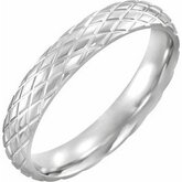 52175 / Sterling Silver / 20 / 4 Mm / Poliert / Patterned Comfort-Fit Band