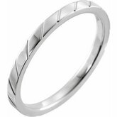 52206 / Sterling Silver / 4 / 2 Mm / Poliert / Patterned Comfort-Fit Band