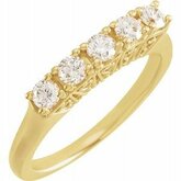 1/2 CTW Diamond 5-Stone Anniversary Ring