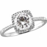 652532 / Set / Sterling Silver / Poliert / Forever One Moissanite And 1 1 / 4 Ctw Diamond Ring