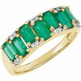 Emerald & .07 CTW Diamond Ring