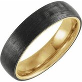 T52126 / Titanium / 8 / 6 Mm / Poliert / Band W / Carbon Fiber And 18K Yellow Gold Pvd
