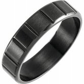 T52135 / Titanium / 10 / 6 Mm / Poliert / Grooved Band With Black Pvd