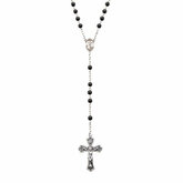 86352 / Sterling Silver / Black Onyx Bead Rosary